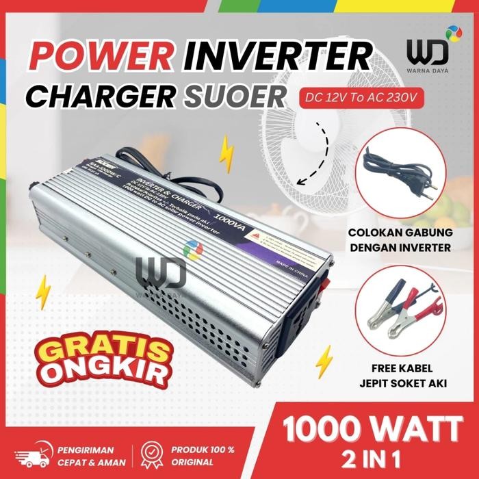 Inverter dan Charger SUOER 1000W