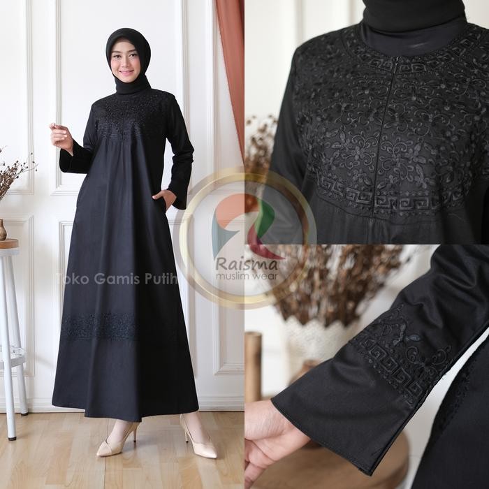 Baju Gamis Hitam / Gamis HItam Polos / Gamis Hitam Katun