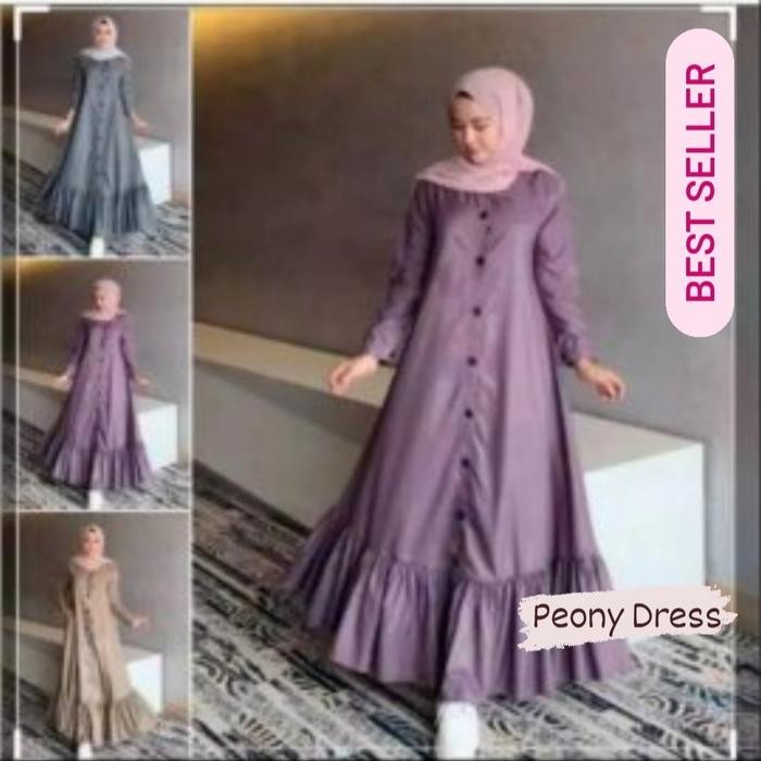 GAMIS TERBARU/GAMIS KEKINIAN PEONY DRESS/GAMIS REMAJA/GAMIS WANITA