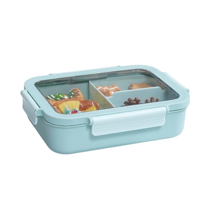 Baha - Informa Appetite 1.32 Ltr Cara Kotak Makan 3 Sekat - Hijau Lunch Box Food Grade Food Box