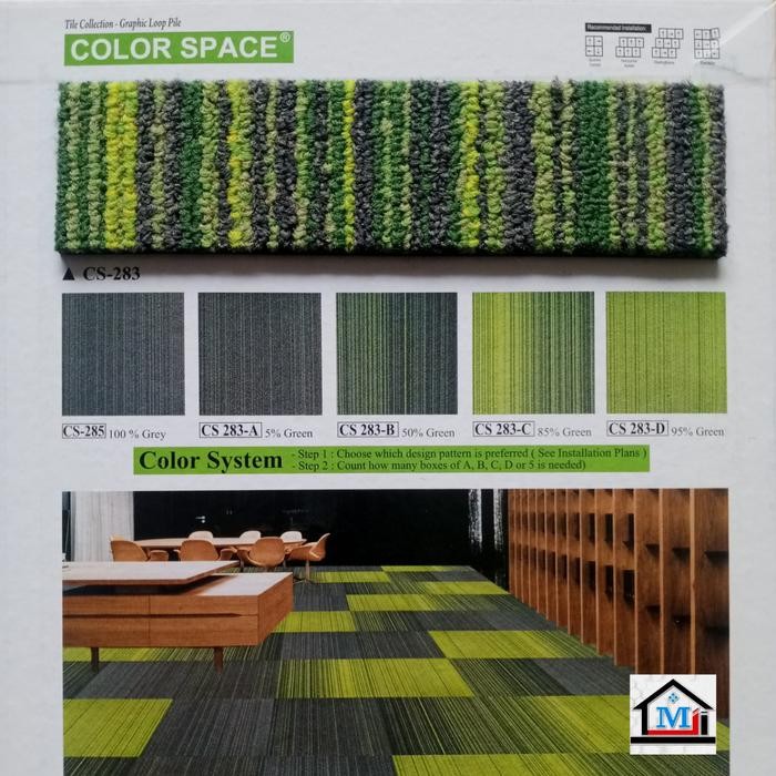 Karpet Tile Kantor 50 X 50Cm Color Space Grab/Gosend