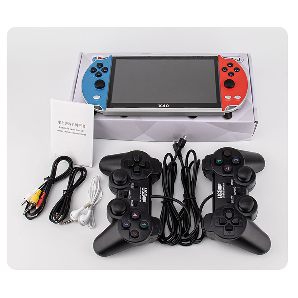 X40 Video Game 7.1 inch LCD Double Rocker Portable Handheld Retro