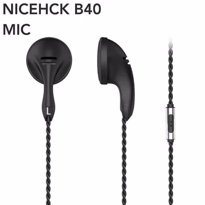 Earbud NiceHCK B40 with Mic 32 Ohm 14.8mm
