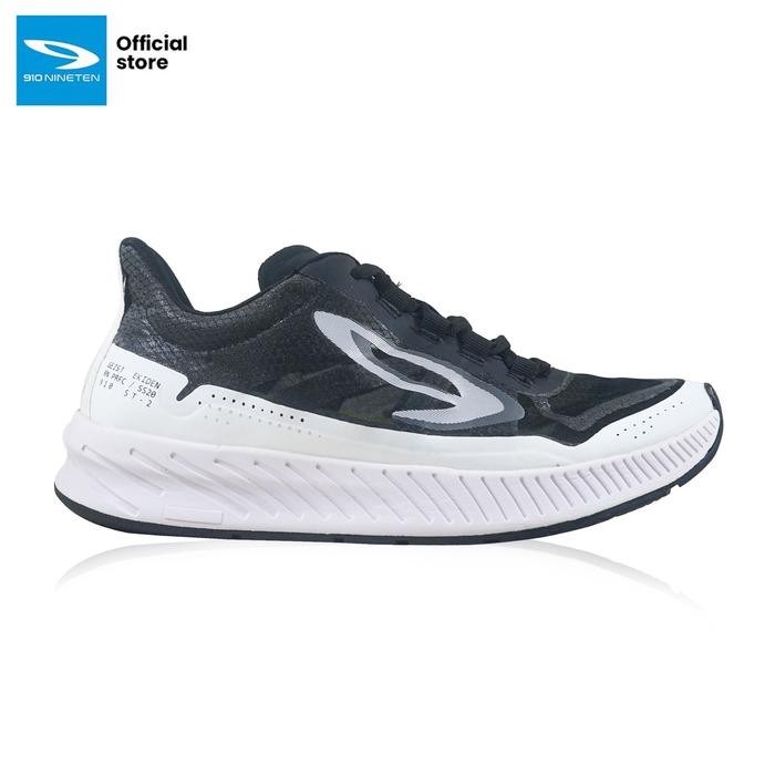 910 Nineten Geist Ekiden Sepatu Lari - Hitam/Putih