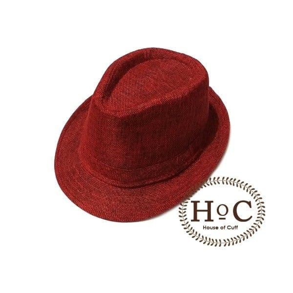Houseofcuff Topi Fedora Hat FEDORA HAT RED FLUX