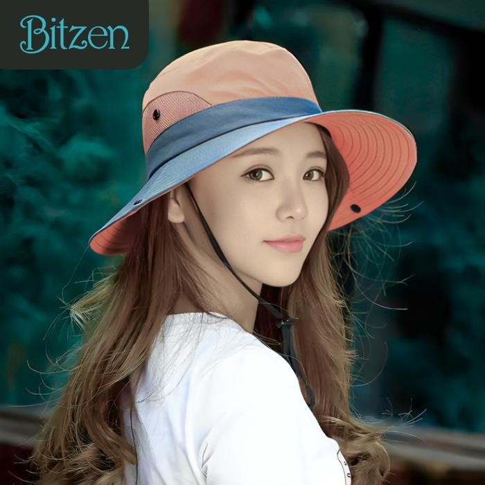 Topi Wanita Pria BITZEN Bucket Hat Topi Hiking - Mancing Bundar