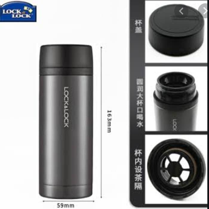 LOCK N LOCK COMPACT TUMBLER 250ML BLACK BOTOL MINUM TERMOS LHC4133
