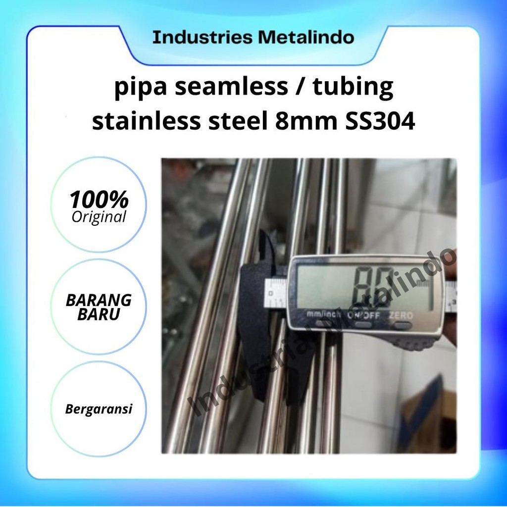 pipa seamless / tubing stainless steel 8mm SS304