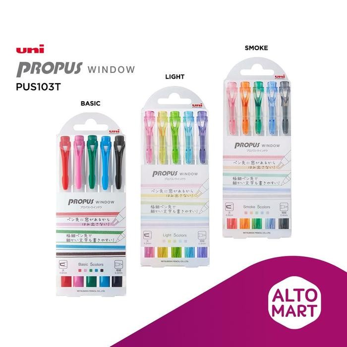 

UNI Propus Window Highlighter (5 Colors Set) Smoke Light Basic
