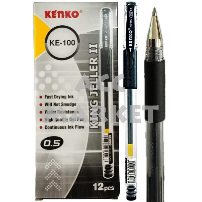 

Pena Pulpen Gel Pen 1 Pack Isi 12 Pcs Kenko Ke100