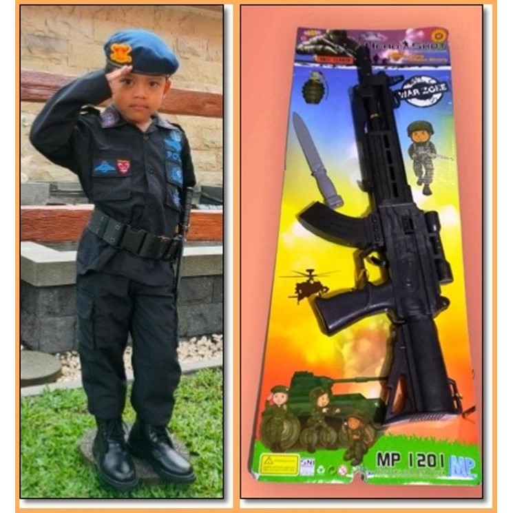JUAL Baju Brimob - Seragam PDL Brimob anak-Baju Profesi Brimob anak