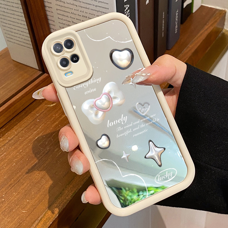 Casing Hp Untuk OPPO A54 Case Casing pola Cinta ikatan simpul Kasing HP Kesing pelindung Silikon Sof