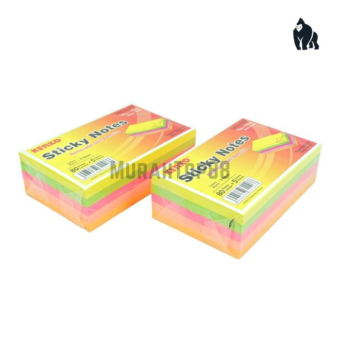 

Sticky Notes Kenko SNC-0305N 75 x 125 mm / Kertas Memo Tempel 5 Warna Warni Neon Colors / Stick Note