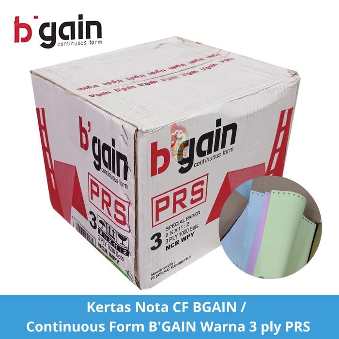 

Kertas Nota CF BGAIN / Continuous Form B'GAIN K3 PRS Warna 3 Ply
