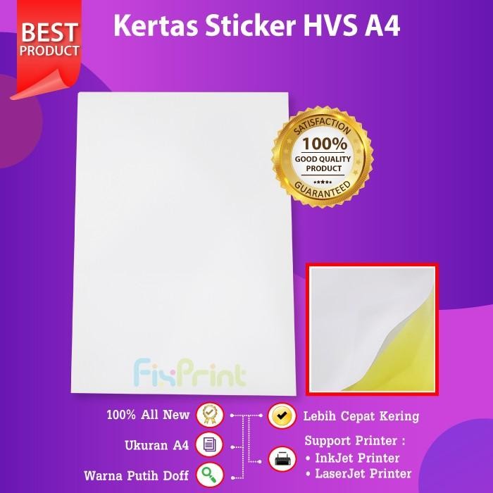 

Kertas Stiker HVS A4 Paper Sticker HVS A4 Doff Matte Premium Quality
