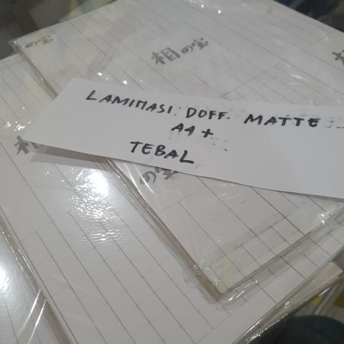 

plastik laminasi dingin glossy/ doff (stiker) a4 tebal + bagus - gloss