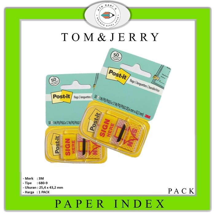 

3M - Post It Sign Here 680-9 25,4mm x 43,2mm - Pack