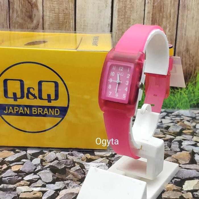 Q&Q QQ Jam Tangan Wanita Anak-Anak Tali Karet VP33J806Y Original