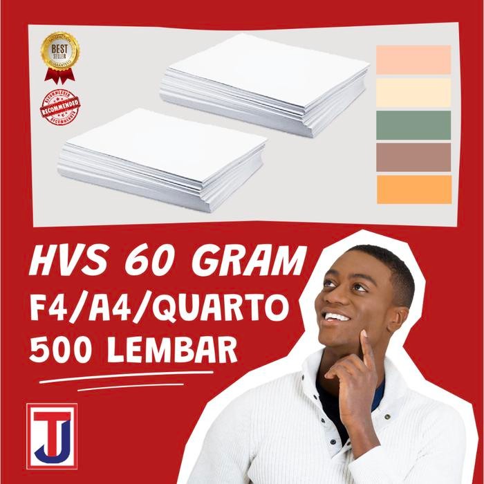 

Kertas HVS 60 Gram F4 A4 Quarto isi 500 Lembar Original dari Pabrik Stationery Berkualitas - Paper