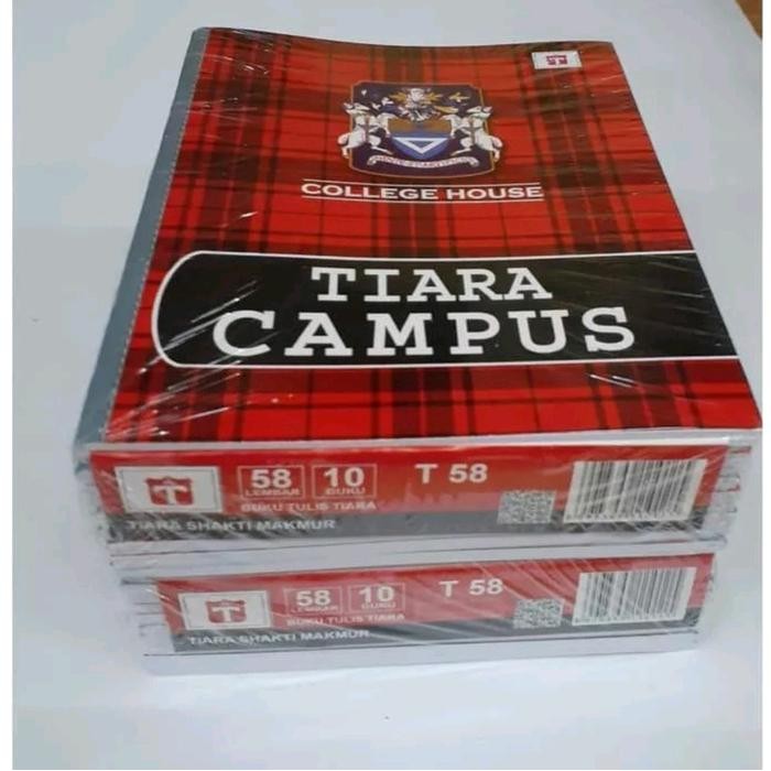 

BUKU TULIS TIARA CAMPUS, 58 lembar ukuran cuarto ( pendek )