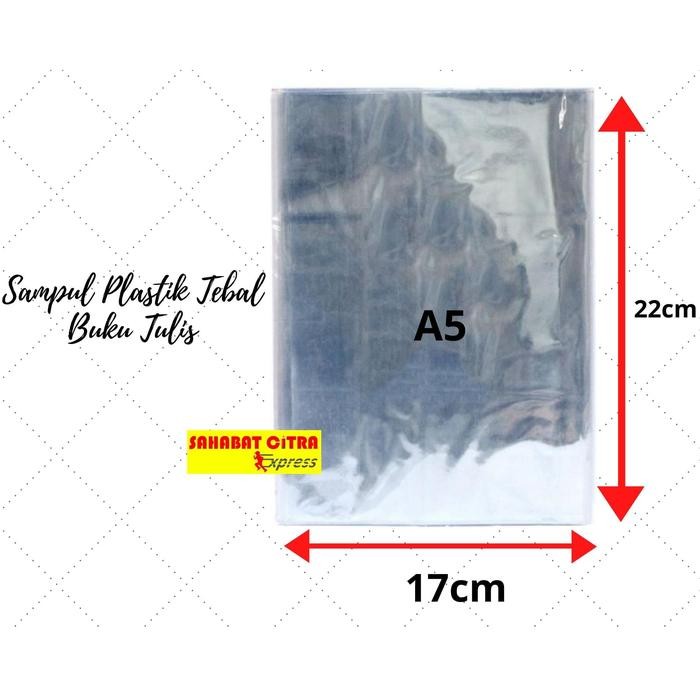 SAMPUL BUKU TULIS PLASTIK TEBAL A5 (KWARTO)