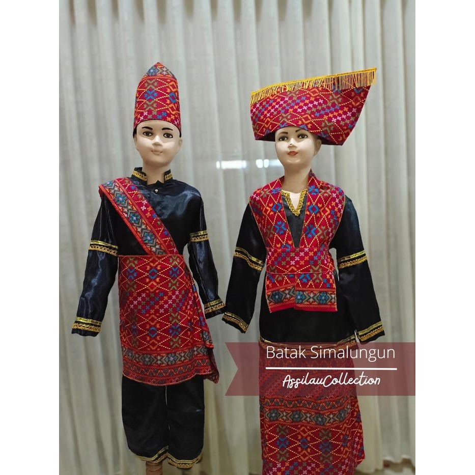 Baju adat anak Sumatera Utara/Batak Simalungun satuan (Laki/cewek)
