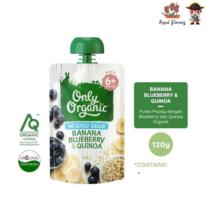 

Only Organic Banana Blueberry & Quinoa 120Gr