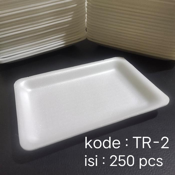 FOAM TRAY TR 2 - STYROFOAM TRAY BUAH TR2 - ISI 250 PCS