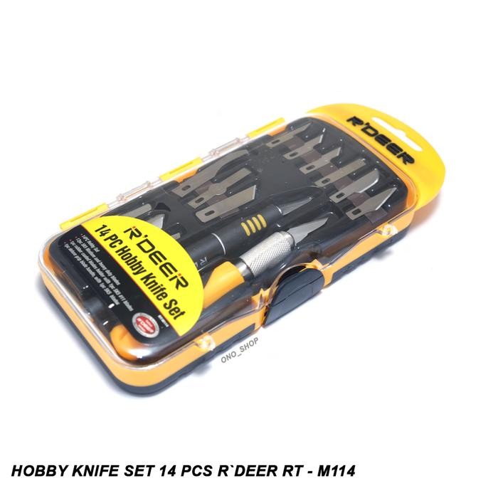 

HOBBY KNIFE SET 14 PCS R`DEER - RT-M114 KODE 85