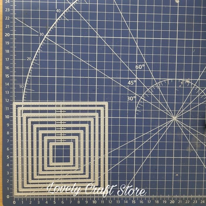

METAL CUTTING DIES - 8PCS SET SQUARE DIES 12CM FOR CARDS, SCRAPBOOKING KODE 1066