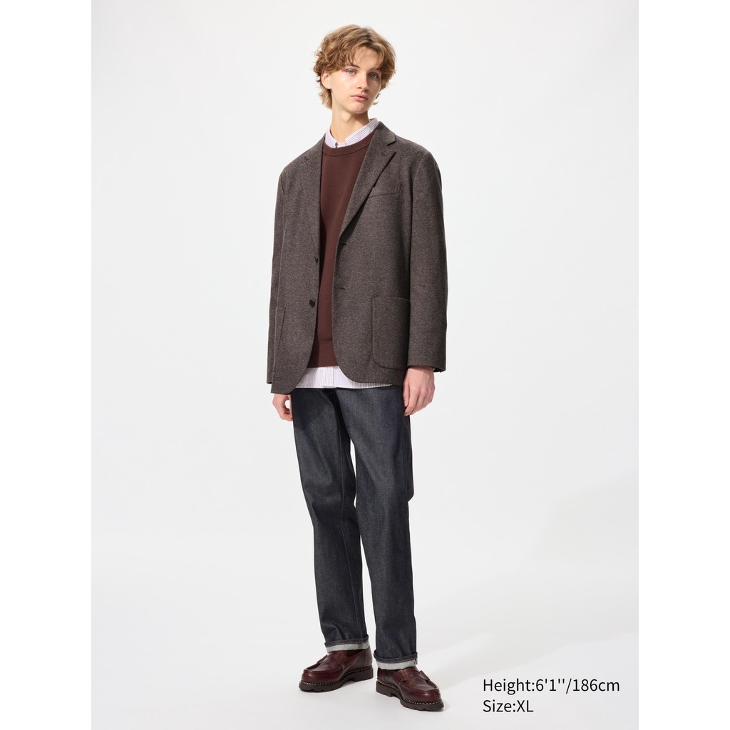 Uniqlo Jaket Brushed Jersey | Motif