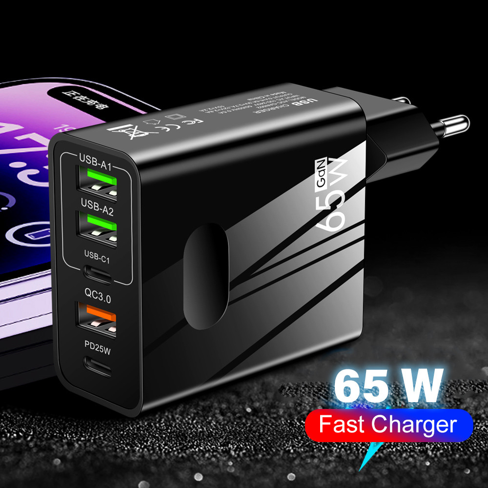 YINHO Charger Kepala Charger Fast Charging Multi Port QC 3.0 PD25W 65W - LYK-884