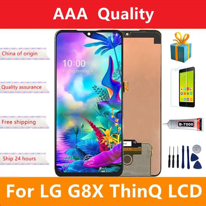 100% Test AMOLED LCD Screen For LG G8X G V50S ThinQ LCD Display With Frame Touch Screen Digitizer LG