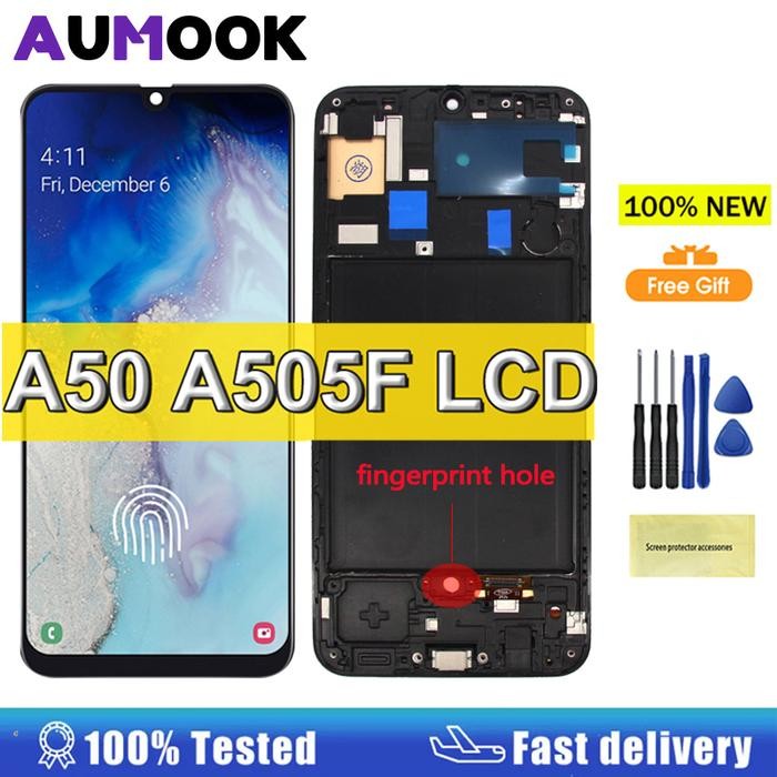 6.4" Super AMOLED LCD Display For Samsung Galaxy A50 Display Touch Screen Digitizer For Samsung A50 
