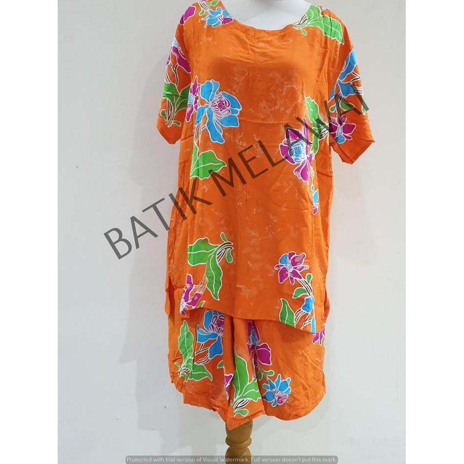Setelan Batik PREMIUM SUNAN celana pendek tangan pendek DM Oblong *