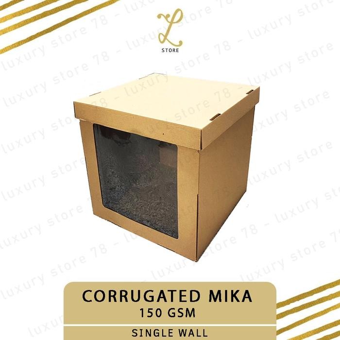 [30X30X30 CM] DUS CORRUGATED JENDELA MIKA Box Tart Kue Ulang Tahun