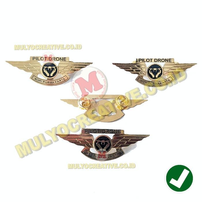 

Brevet Wing Logo Pilot Drone Wing Komunitas Drone PREMIUM