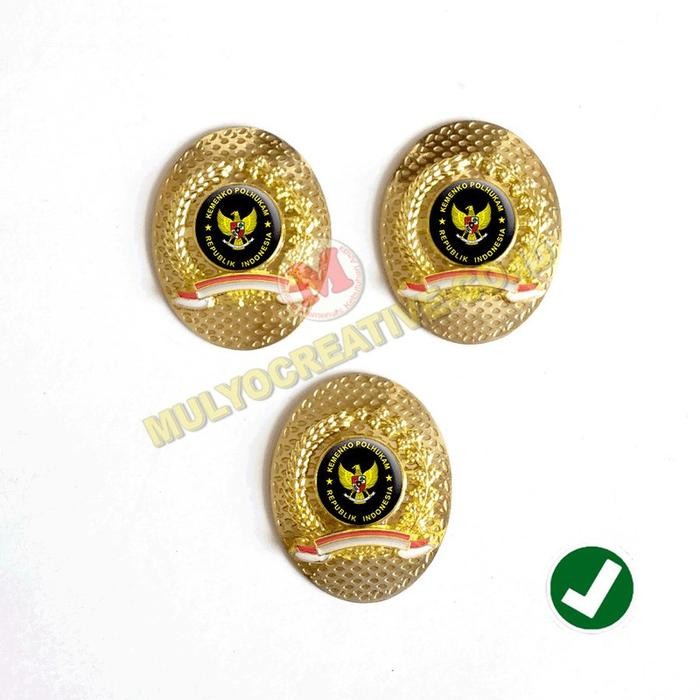 

Pin Logo Pin Kemenko Polhukam RI Model Oval Bros Model Oval PREMIUM