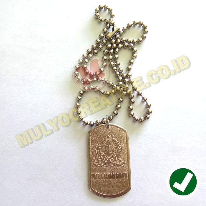Military ID Tag - Kalung Militer TNI AD Panjang 60cm- Bisa Custom Nama PREMIUM
