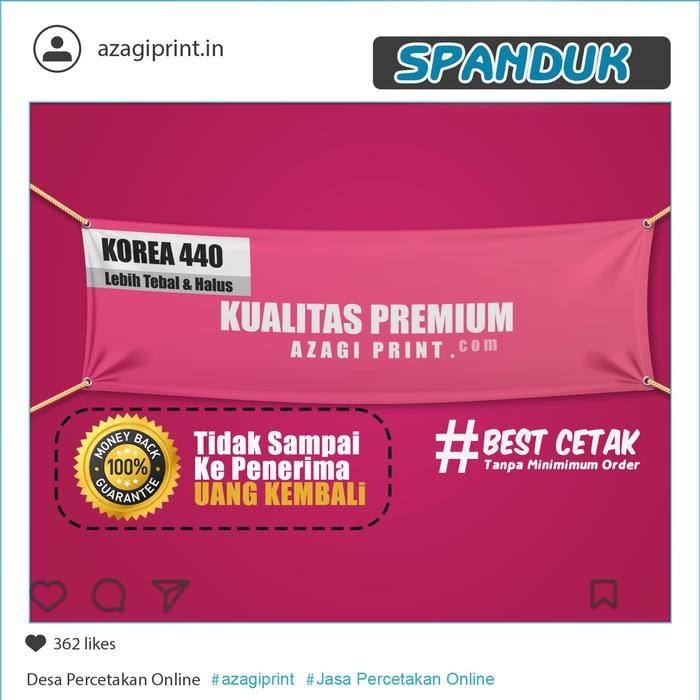 BARU SPANDUK BANNER FLEXY KOREA 440GSM BAHAN PREMIUM MMT PRINTING