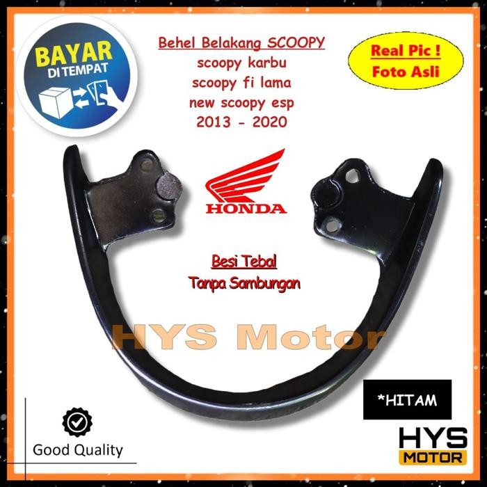 BARU BEHEL BELAKANG SCOOPY FI & KARBU 2013-2020 HANDLE JOK MOTOR SCOOPY AKSESORIS BESI TEBAL