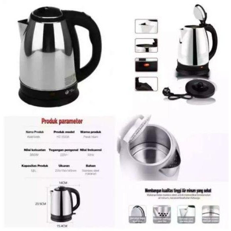 Teko Listrik Stainless 1.8 L Fleco