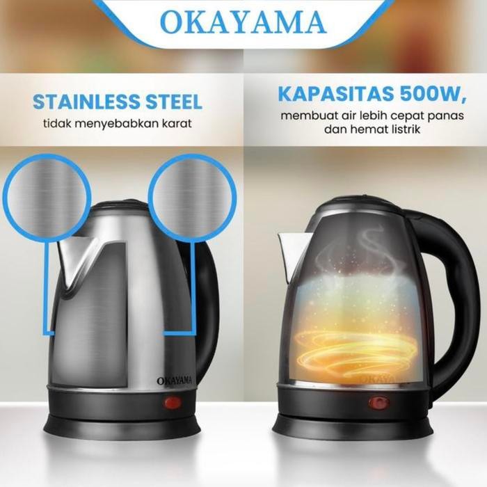 Teko Listrik Okayama Ketel Air Panas 2Liter