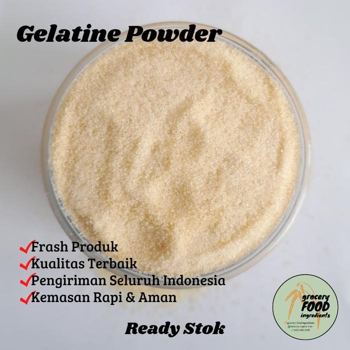 

NEW! GELATIN POWDER 500GRAM / GELATINE BUBUK MEREK GELITA - HALAL