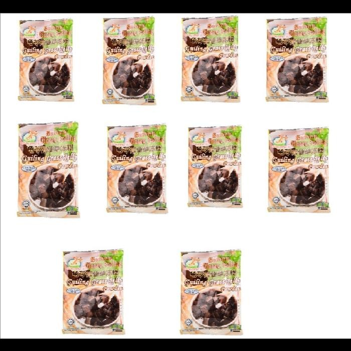 

NEW! PAKET HAPPY GRASS SERBUK CINCAU PUDDING GUILING GRESS JELLY ISI 10 BKS