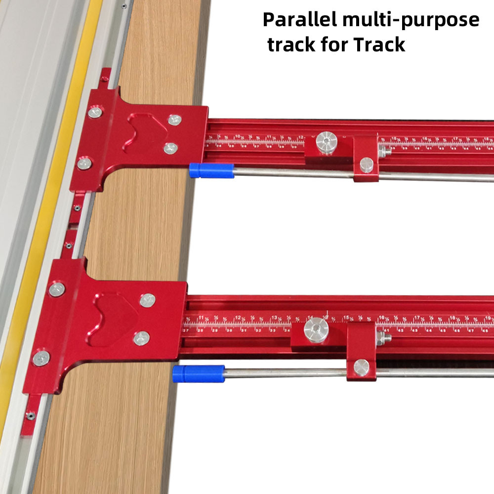 Repeat-Cutting Parallel Rail Guide System for Festool & Makita Circular Saw Tracks - Aluminum Alloy 