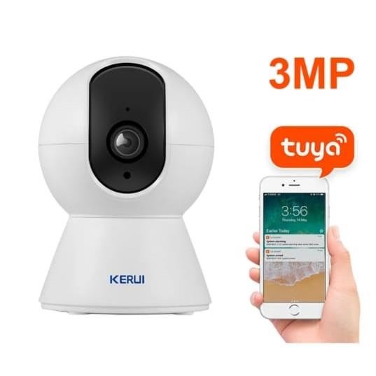 BERMAT KERUI Kamera 3 MP Indoor CCTV PTZ IP Camera Wifi Tuya Night V