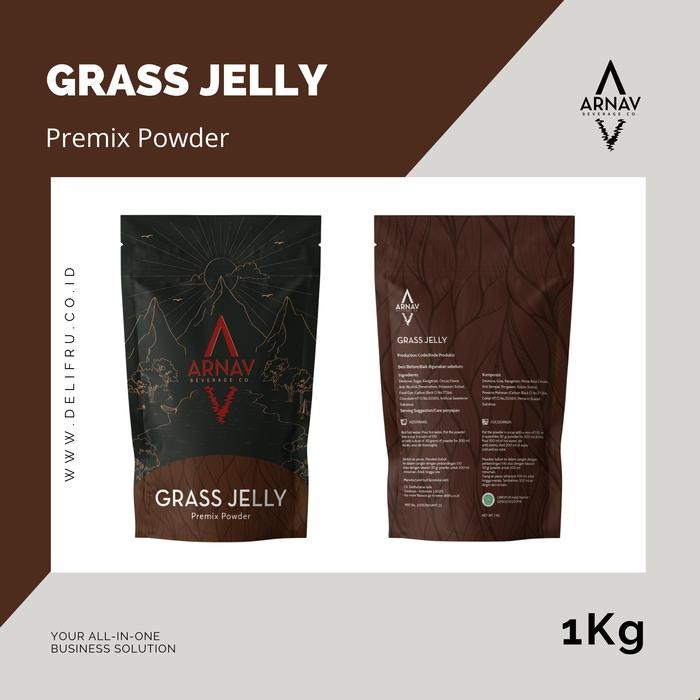 

Ready- Arnav Premix Powder Grass Jelly - Bubuk Premix Cincau Premium 1 Kg #Gratisongkir