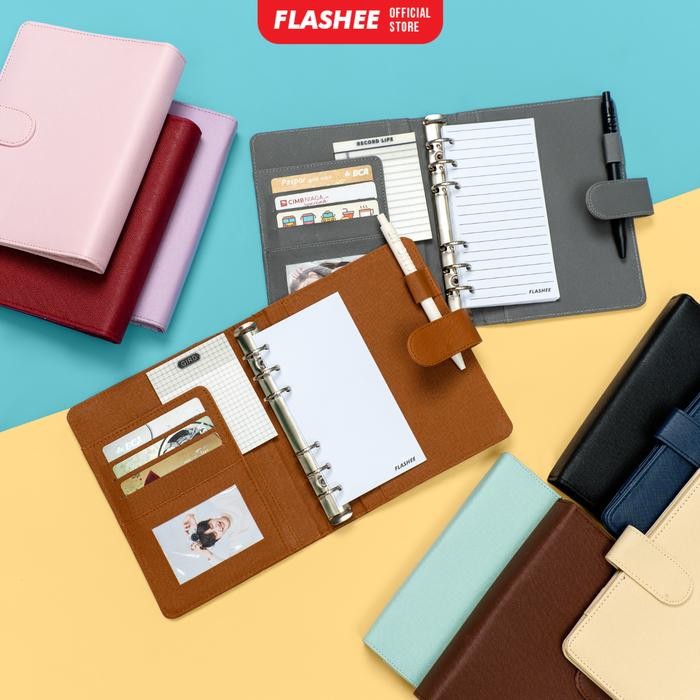 

TERLARIS Notebook Mini Binder Polos A6 6 Ring Eksklusif Agenda A6 Polos Binder Berkualitas