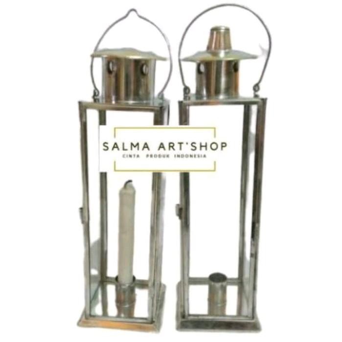 TEMPAT LILIN GANTUNG/LENTERA LILIN KACA ANTIK POLOS CANDLE KODE 168